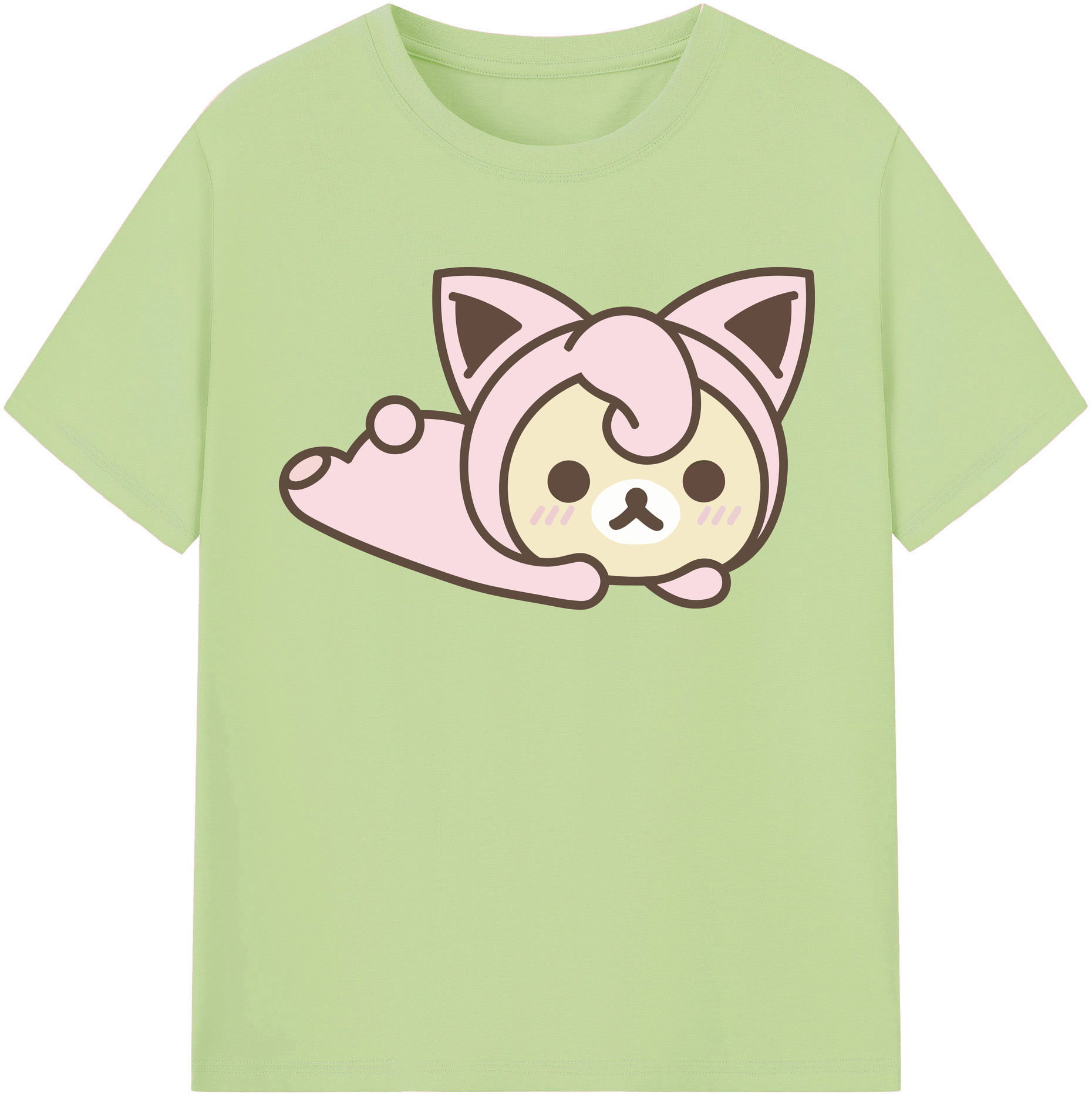 （画像用） リラックマ リラックマ キイロイトリ Rilakkuma Korilakkuma Kiiroitori 綿100％半袖Tシャツ（フロントプリント）